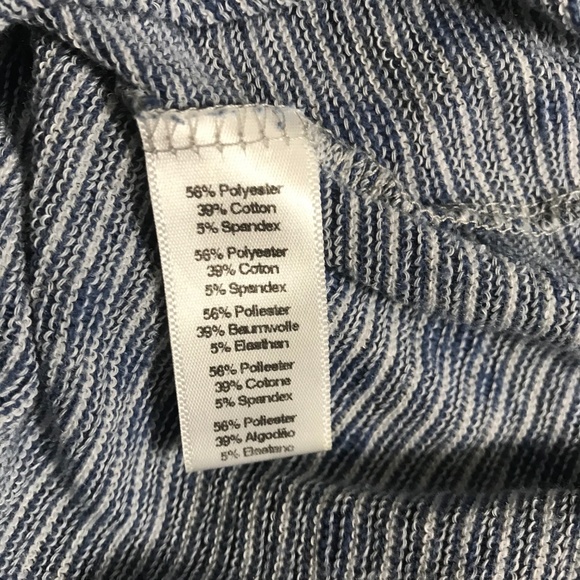 Puella Blue Striped Hooded 3/4 Sleeve Tunic Small - Picture 8 of 8